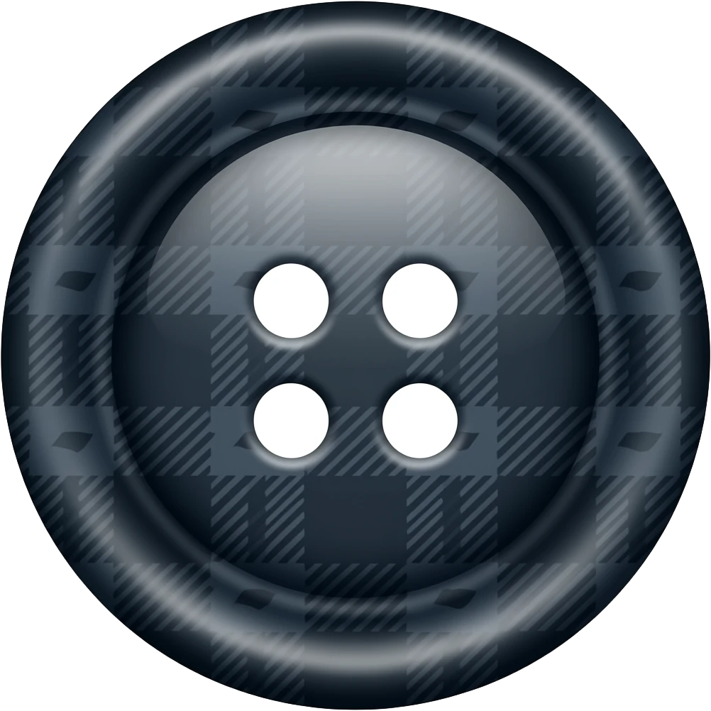 Dark Plaid four holed button emoji