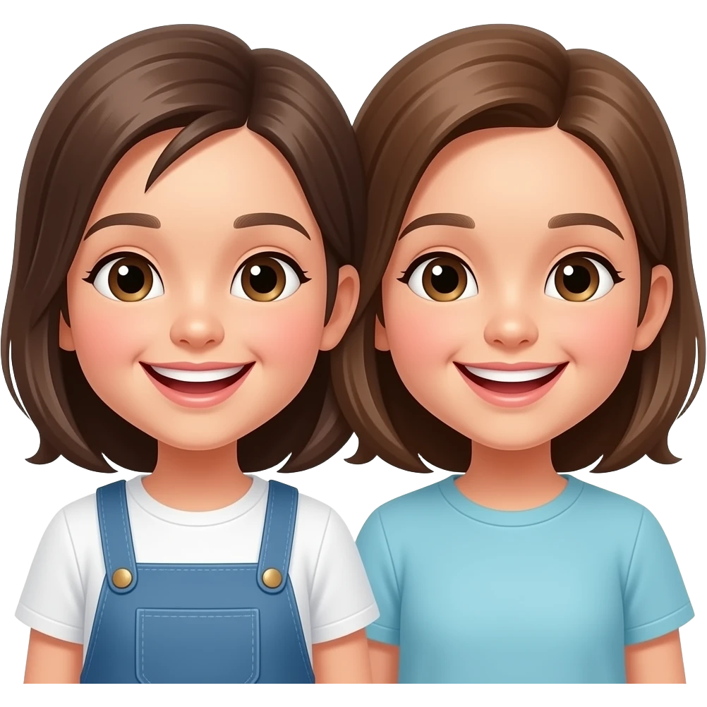 Laughing siblings emoji