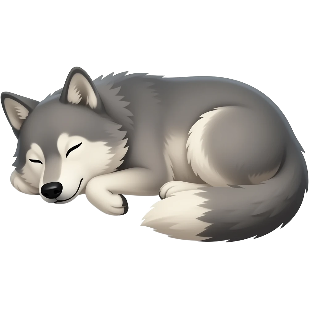 Wolf lsleeping emoji