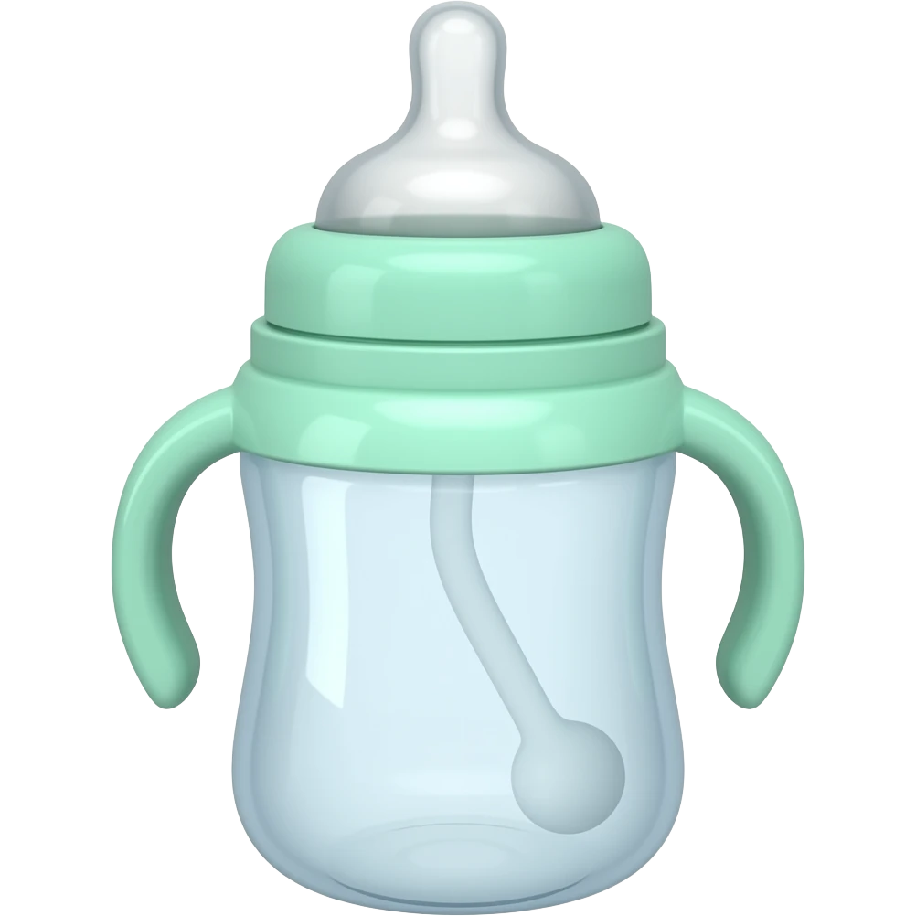 Mint baby bottle emoji
