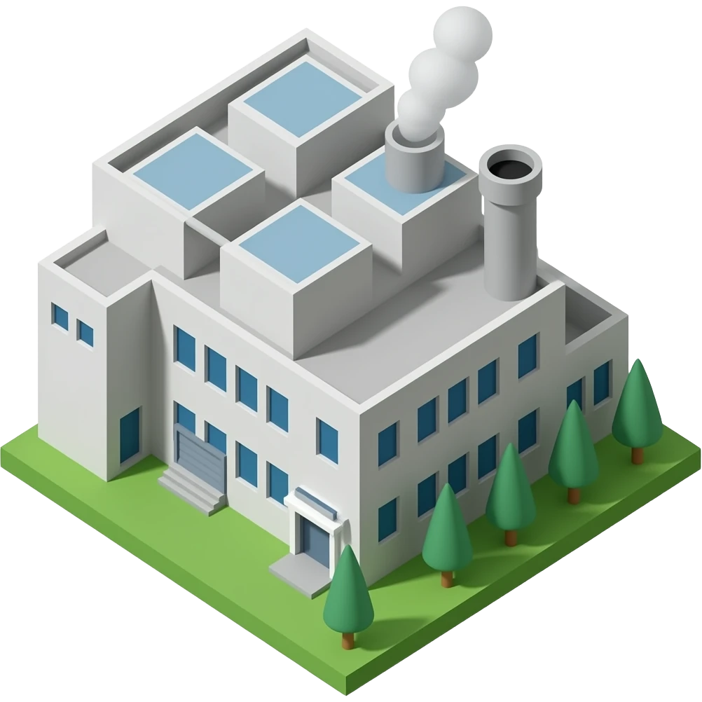 Factory emoji  building no background emoji