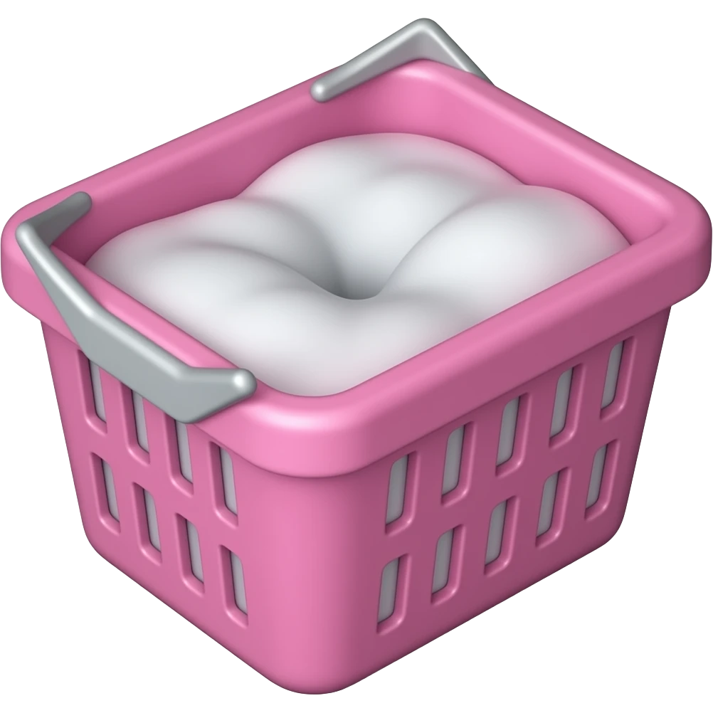 Pink laundry basket emoji
