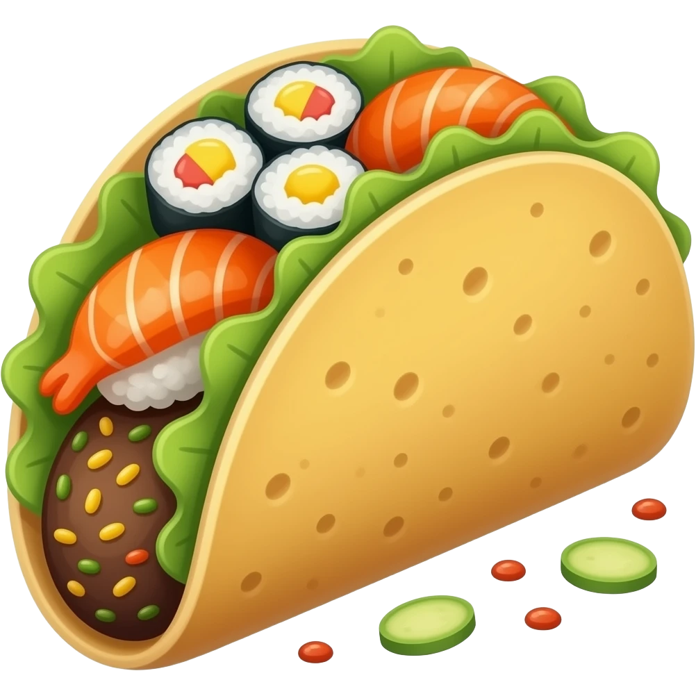 sushi taco emoji