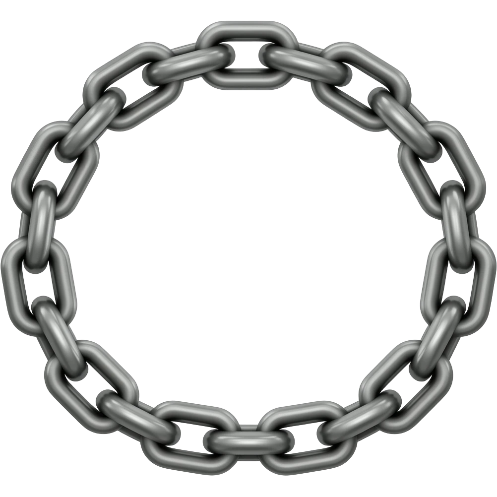 1 single chain with 5 links emoji