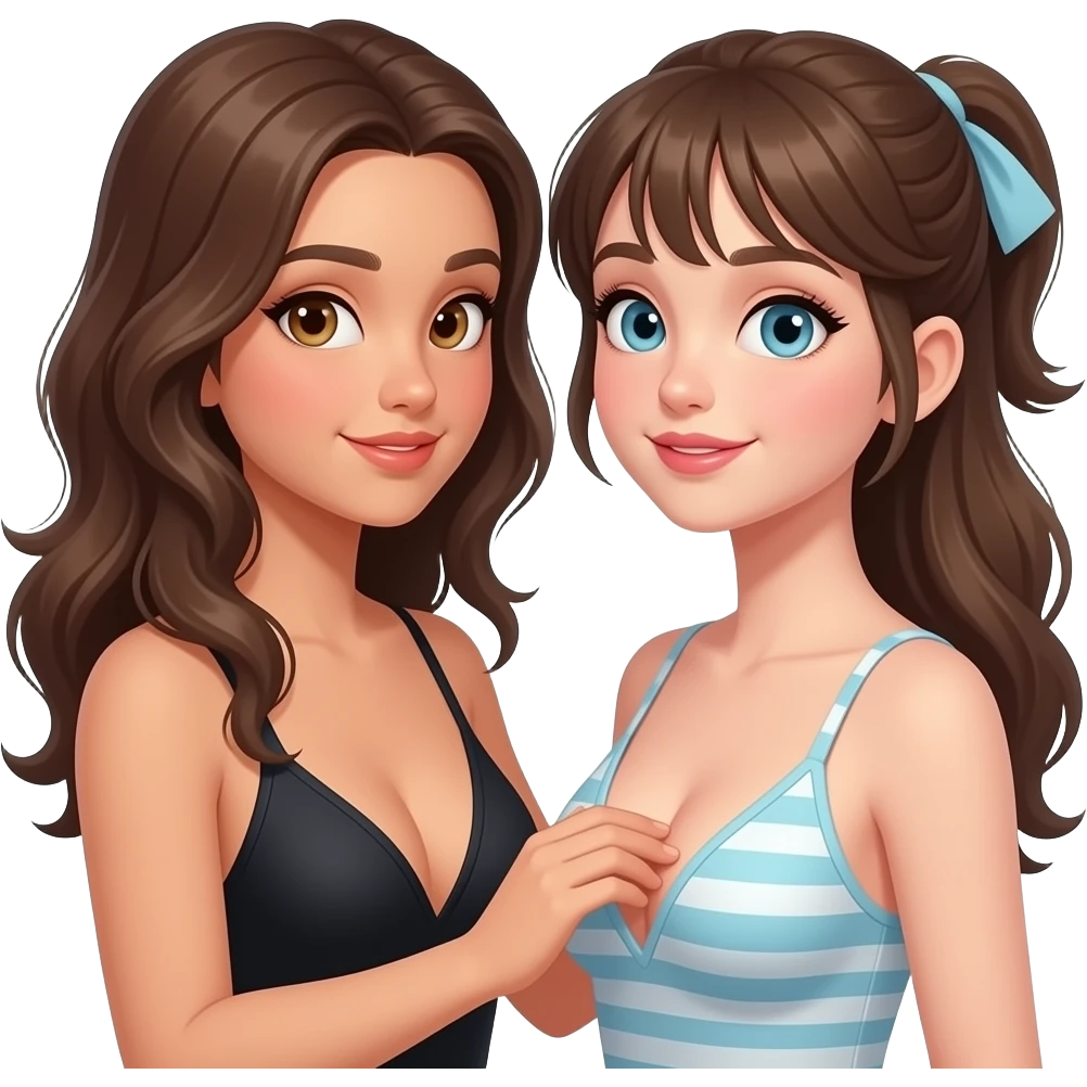 Девушка лижет грудь другой девушки emoji