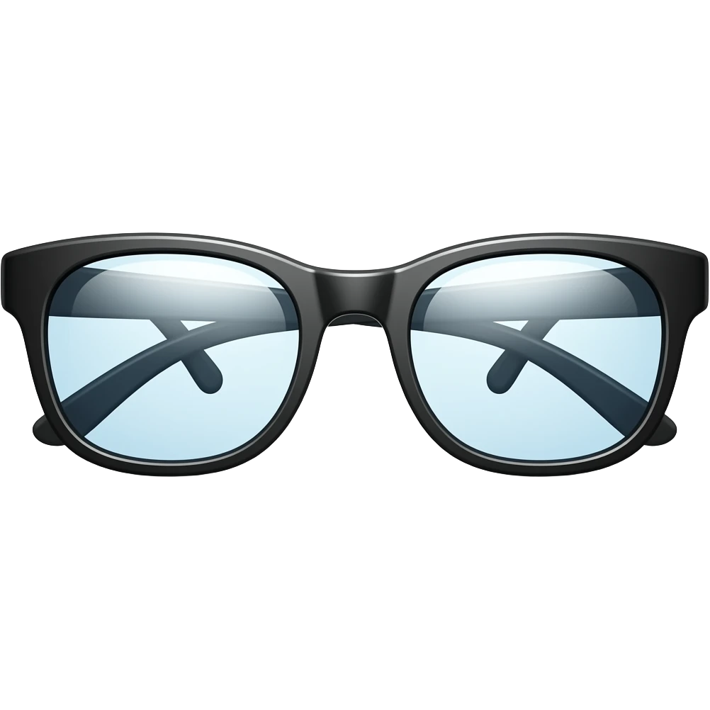 Create high-quality glossy emojis with a vibrant modern style.Make the emojis look premium, shiny, and eye-catching with bright highlights, smooth gradients, soft reflections, and glowing details. glasses emoji emoji