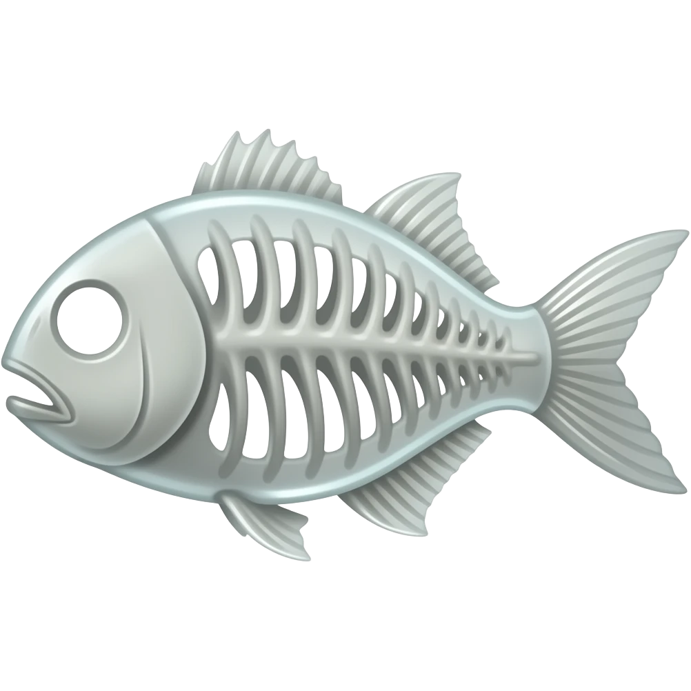 Fish bone emoji