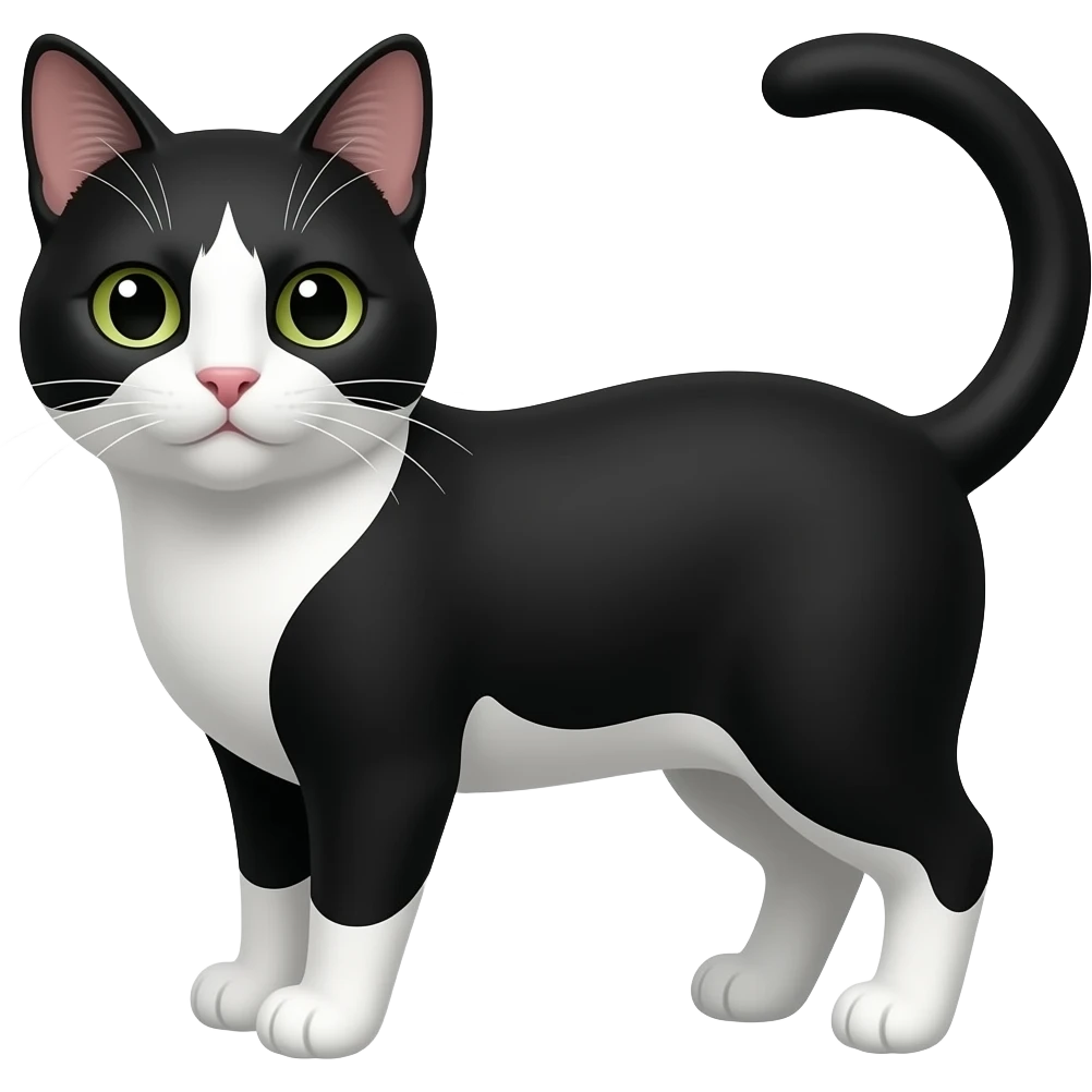 gato preto e branco emoji