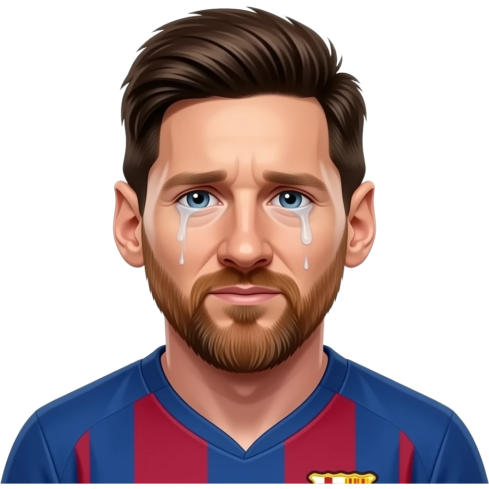 Messi Crying emoji