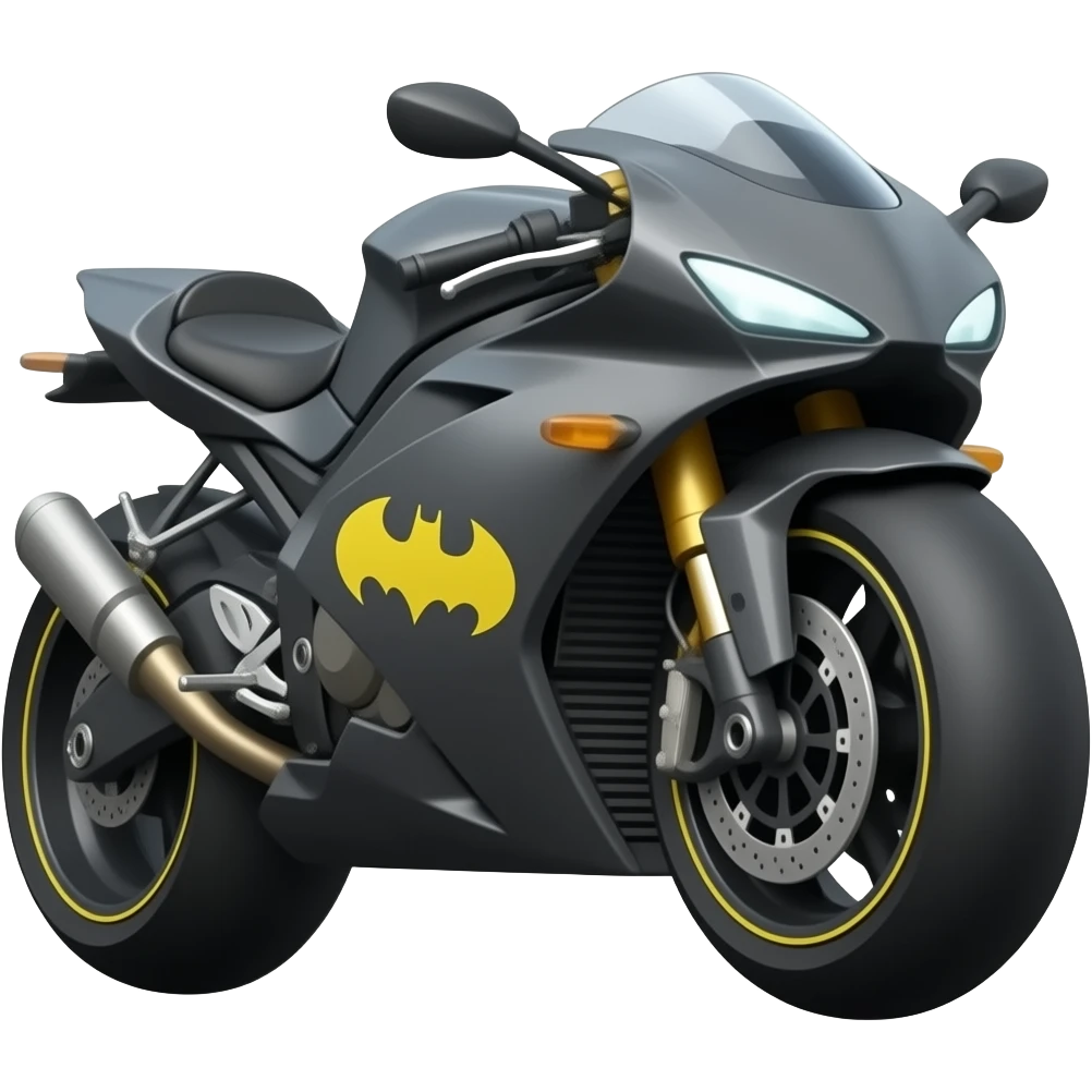 Motorcycle batmobile emoji
