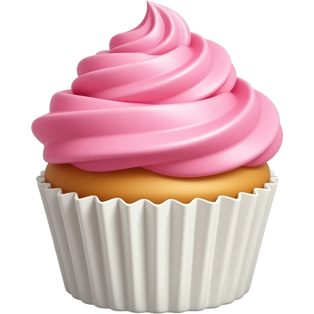 Cupcake with pink icing emoji