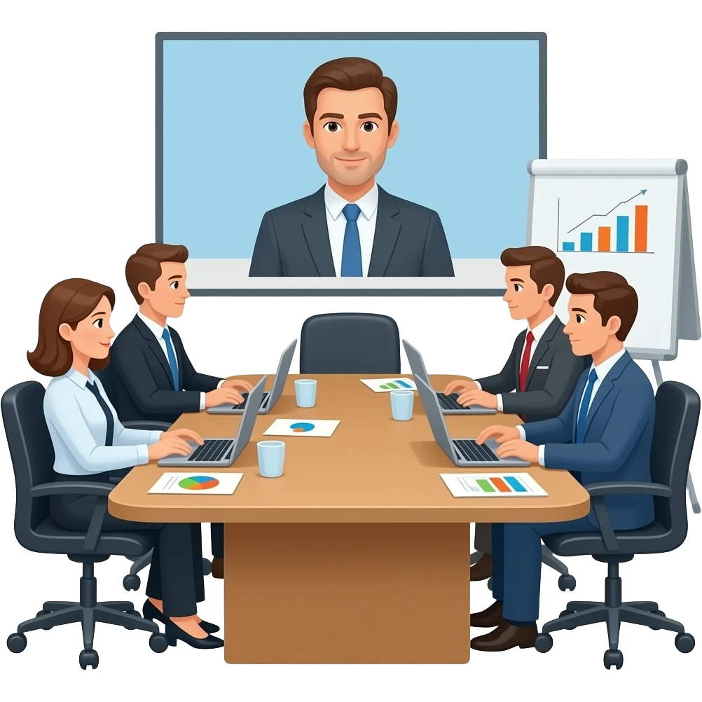 executive collaborating meeting emoji
