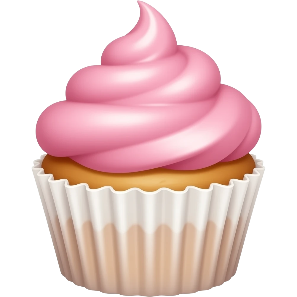 Cupcake with pink icing emoji