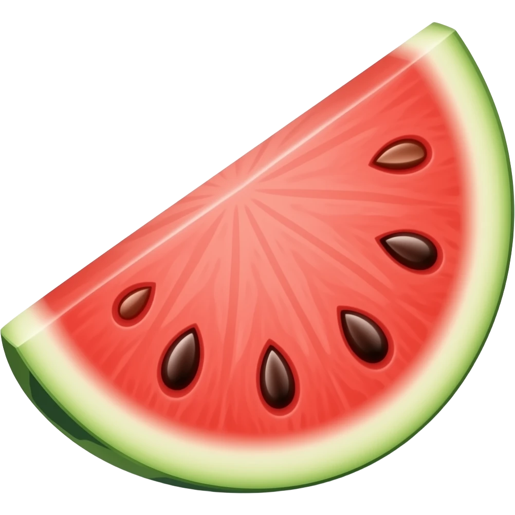 Make a seedless watermelon slice no seeds not even 1 emoji