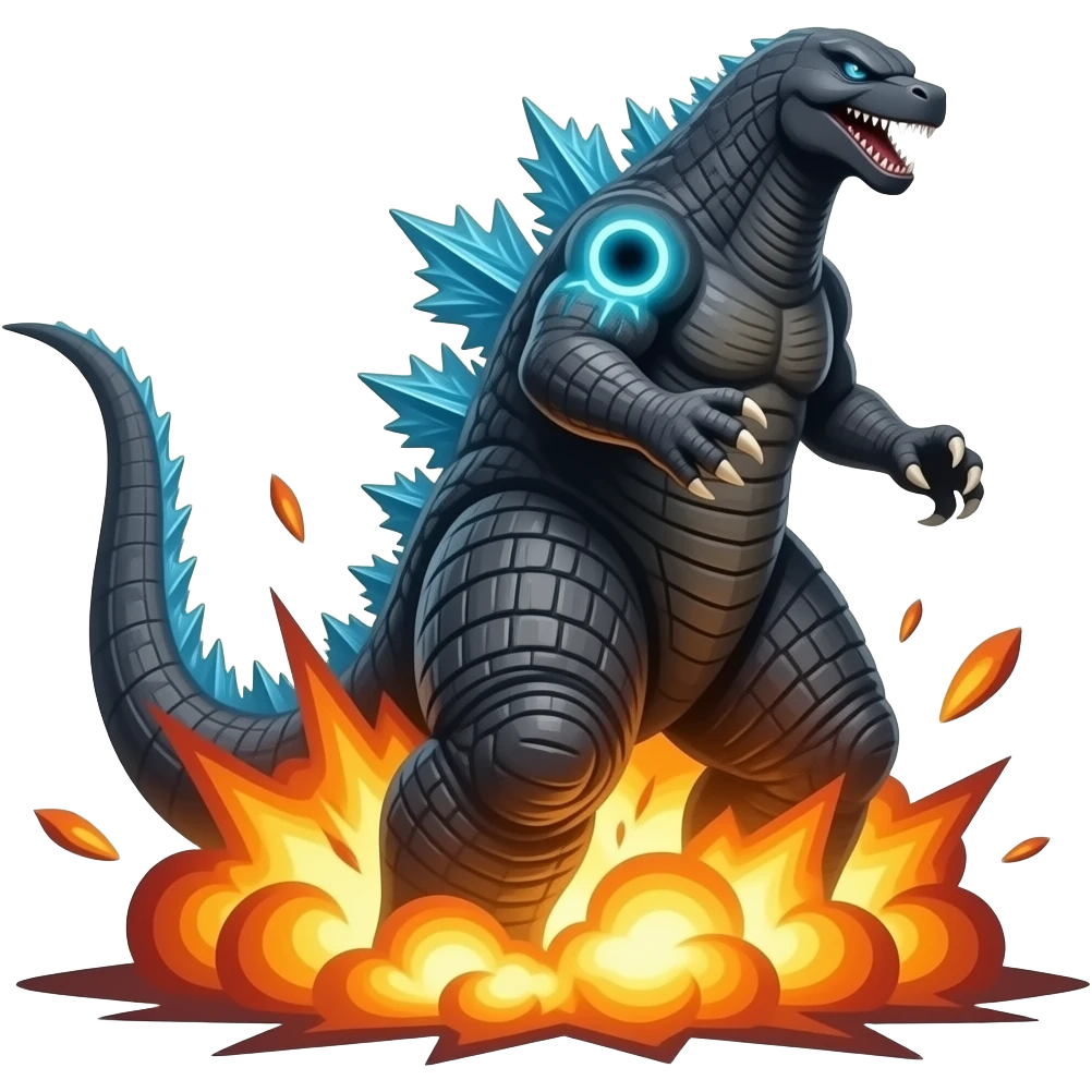 Godzilla minus one on atomic explosxion emoji