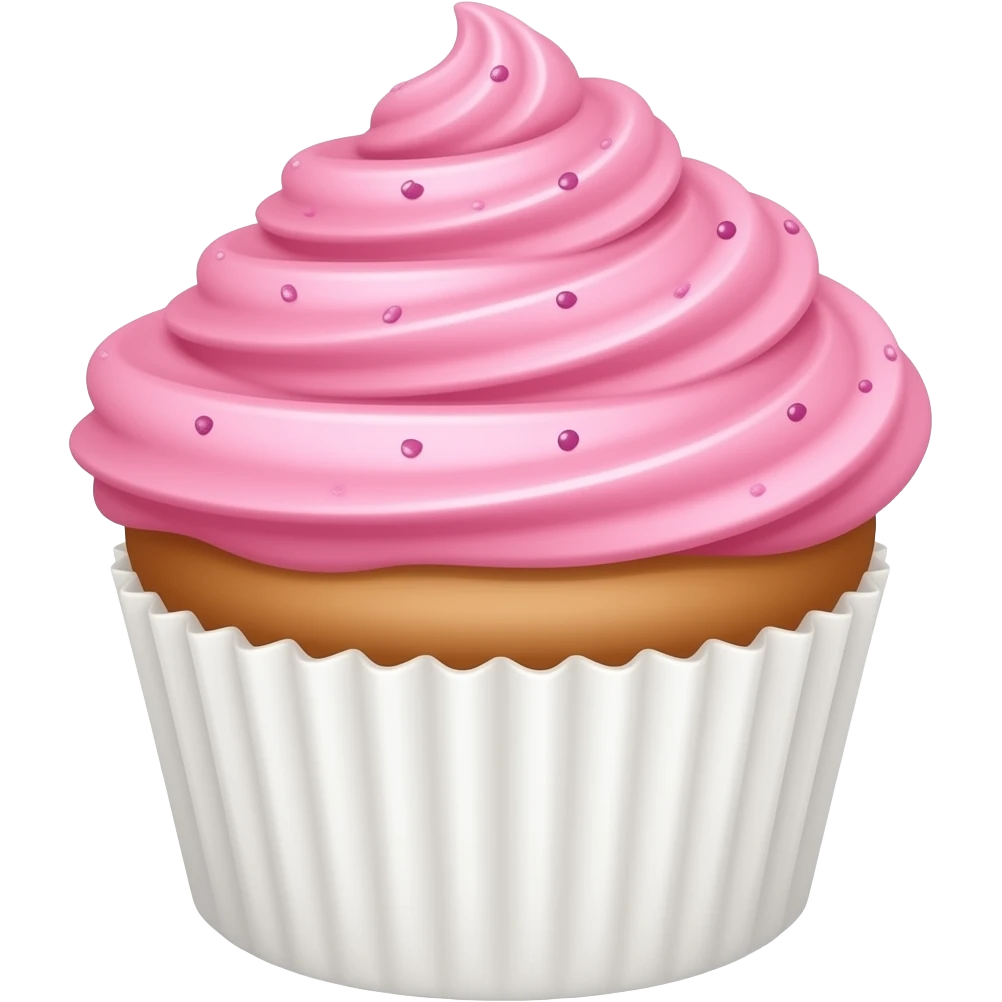 Cupcake with pink icing emoji