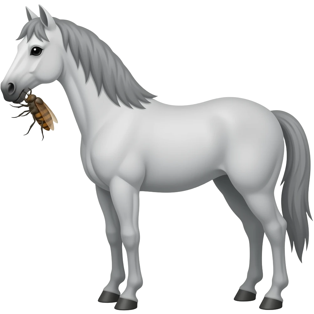 grey flea bitten horse emoji