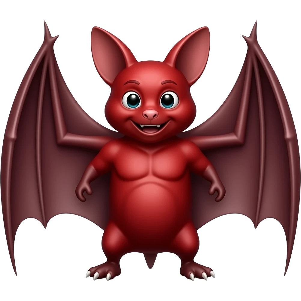 Red bat realistic emoji