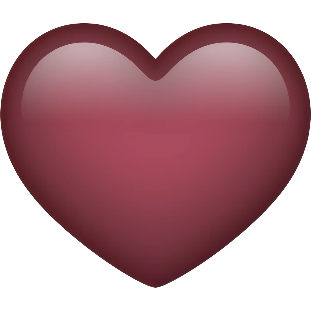 Maroon heart emoji