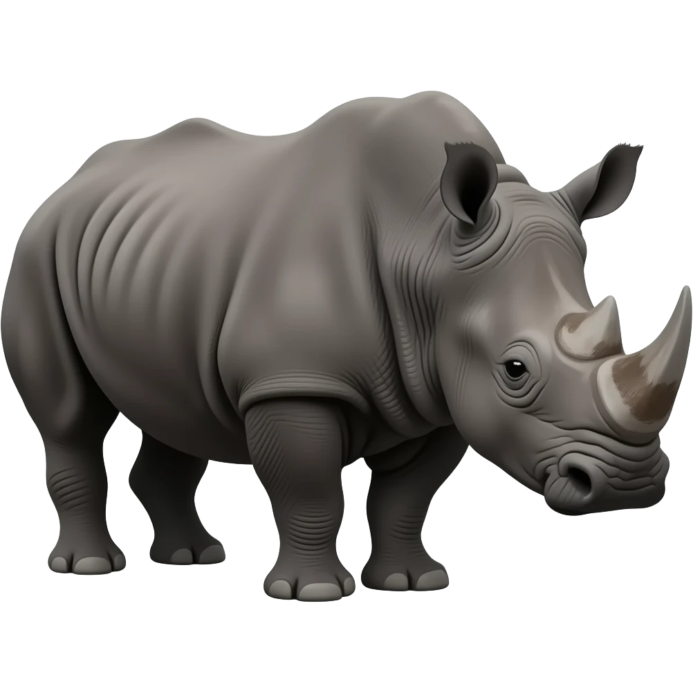 Black rhinoceros emoji