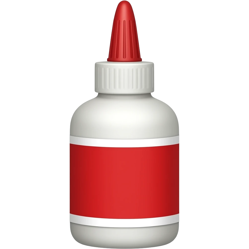 red glue bottle emoji