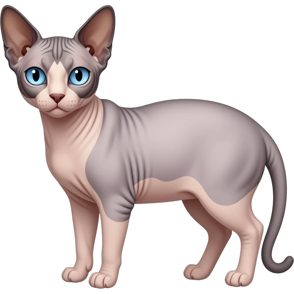 Sphinx cat with blue eyes emoji