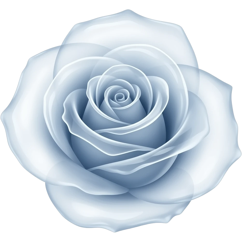 A rose (flower) made of gas / water vapour emoji