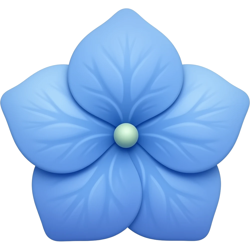 blue hydrangea emoji