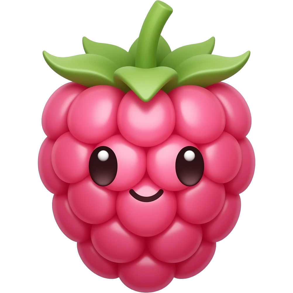 cute light pink raspberry emoji