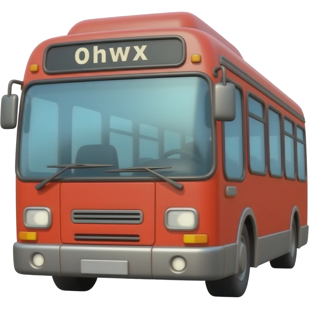Red bus emoji emoji