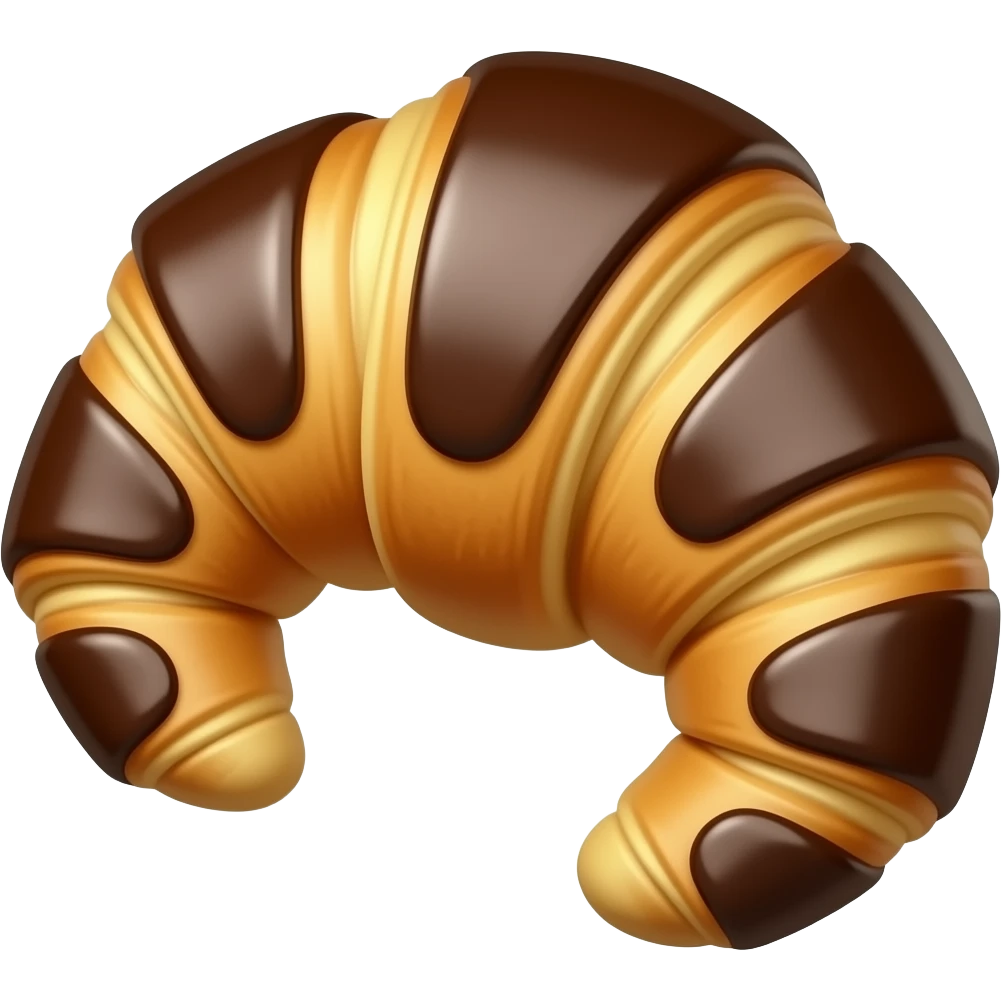Chocolate Little bread (french pastry) emoji