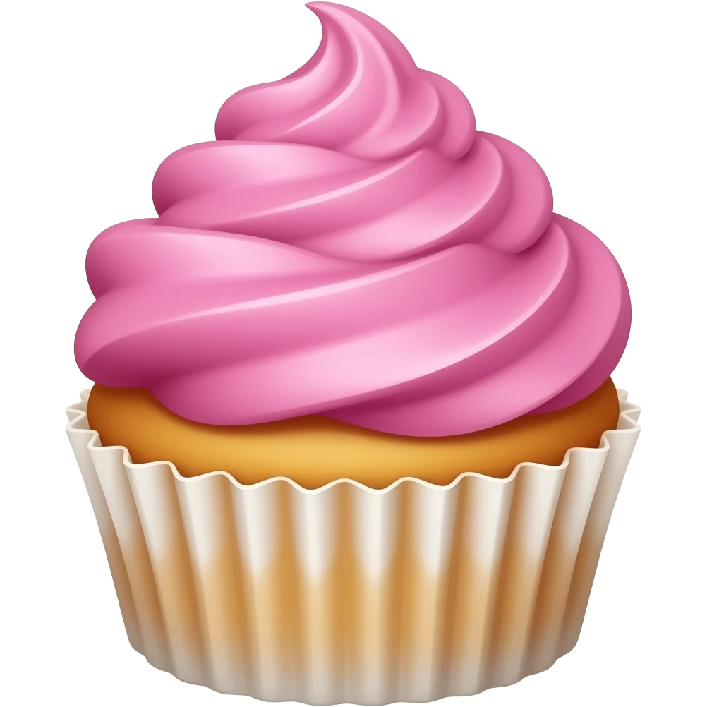 Cupcake with pink icing emoji