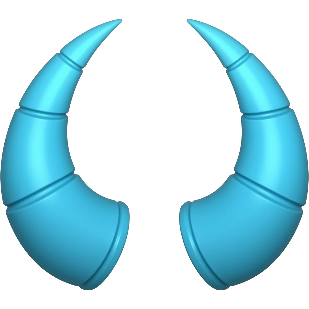 Ponde cuernos azules emoji