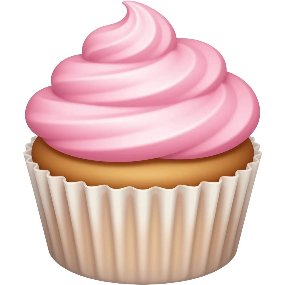 Cupcake with pink icing emoji