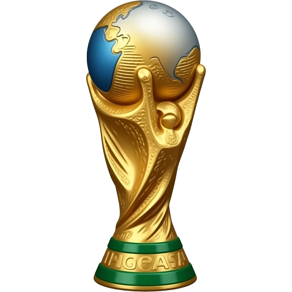 world cup trophy perspective view emoji