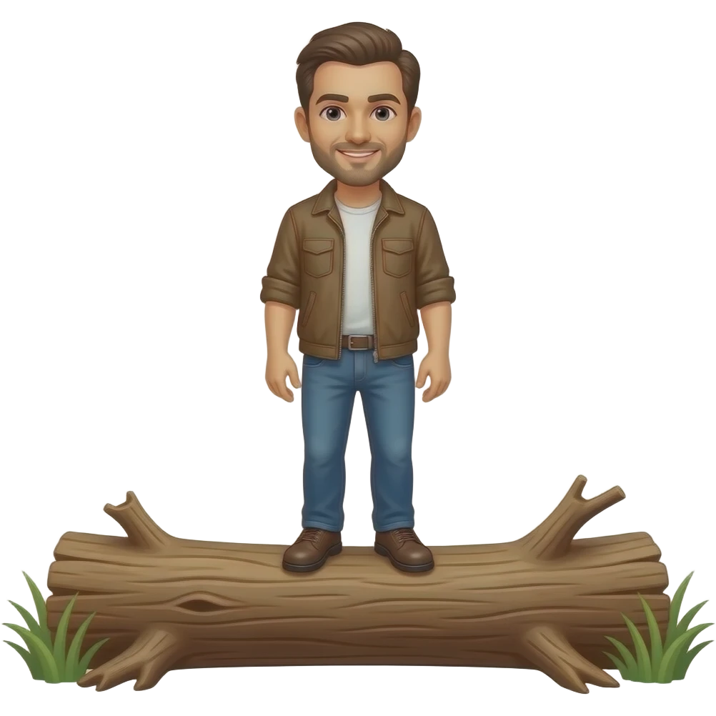 Man log emoji