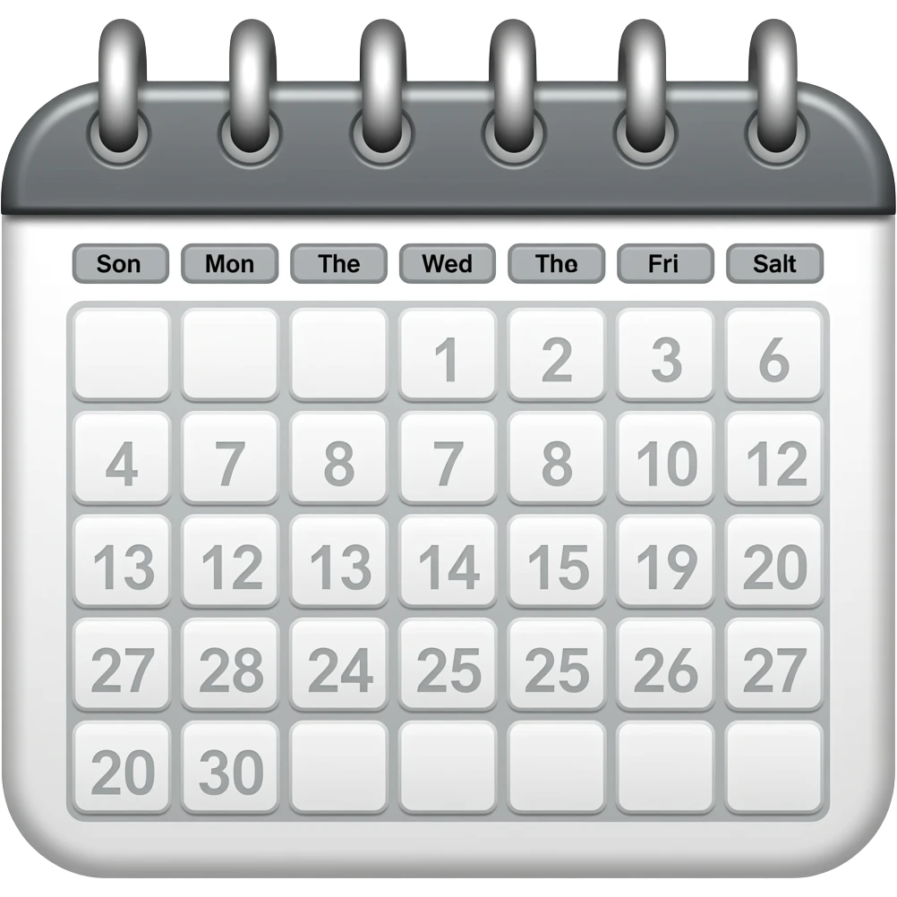 empty date calendar emoji