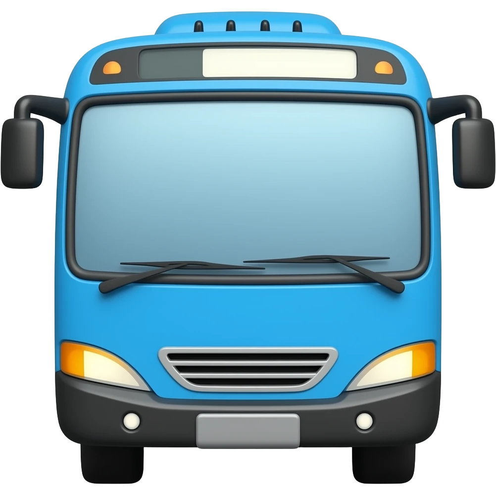autobús azul emoji