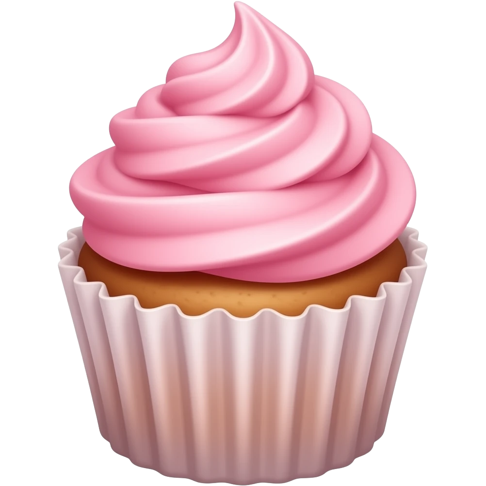 Cupcake with pink icing emoji