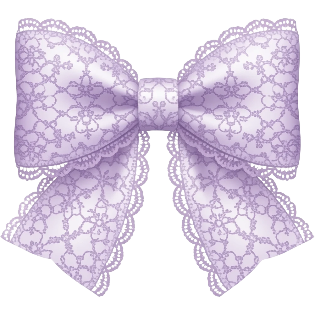 pastel purple ombre with lavender rococo style pattern on bow lace coquette bow emoji