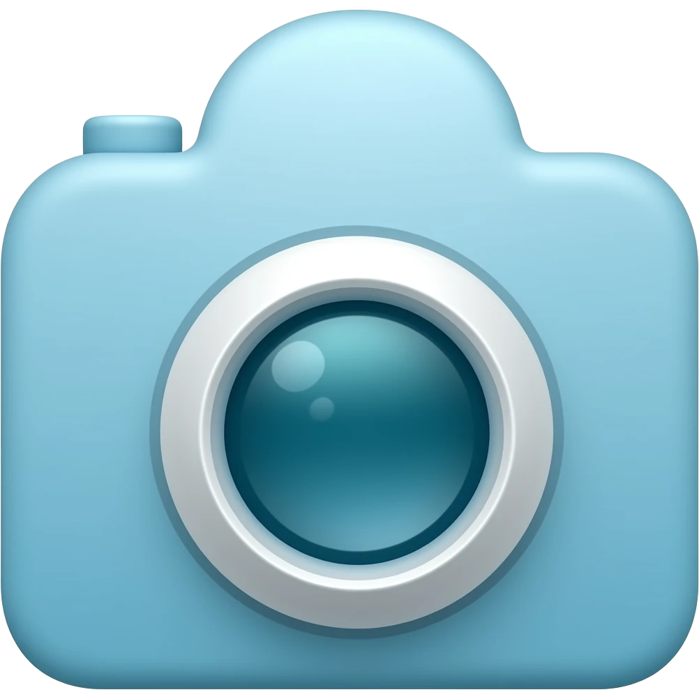 Pastel blue camera emoji