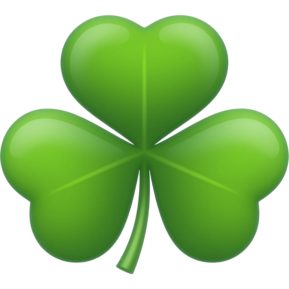 green four-leaf emoji
