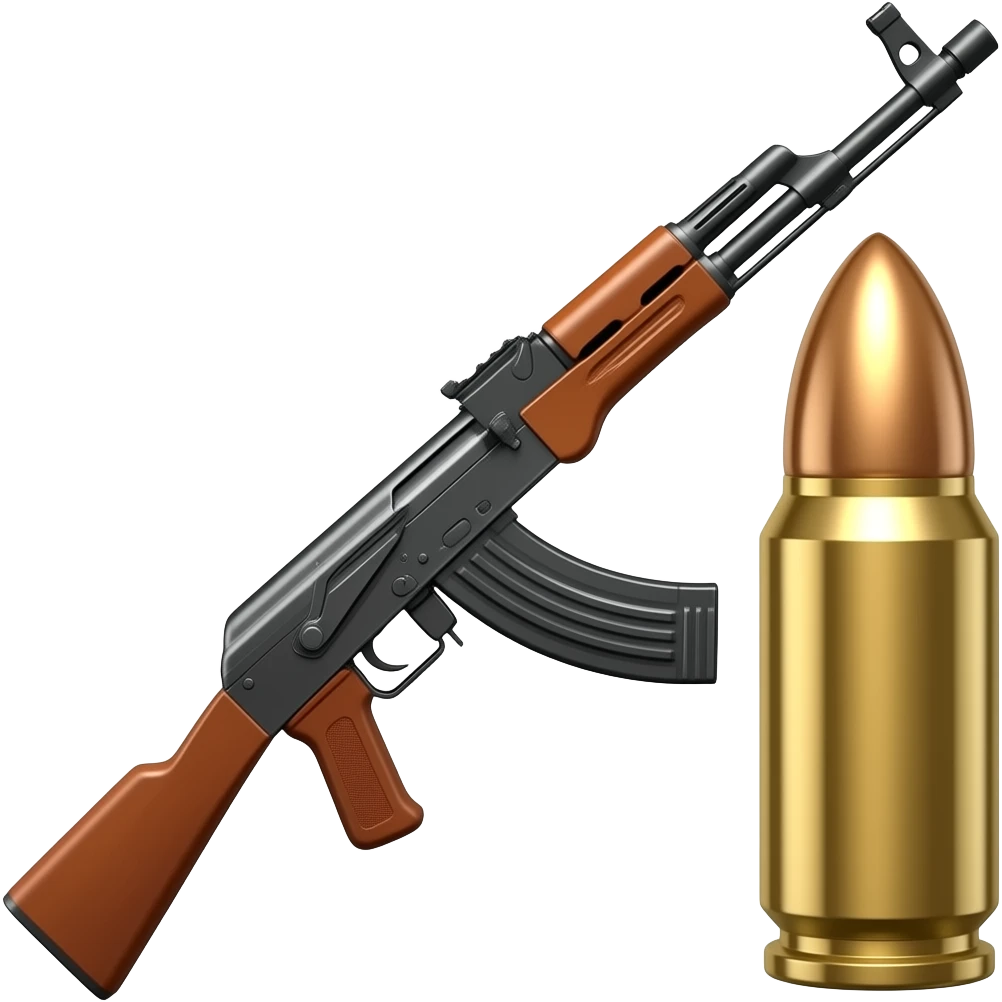 Bullet and Ak-47 emoji