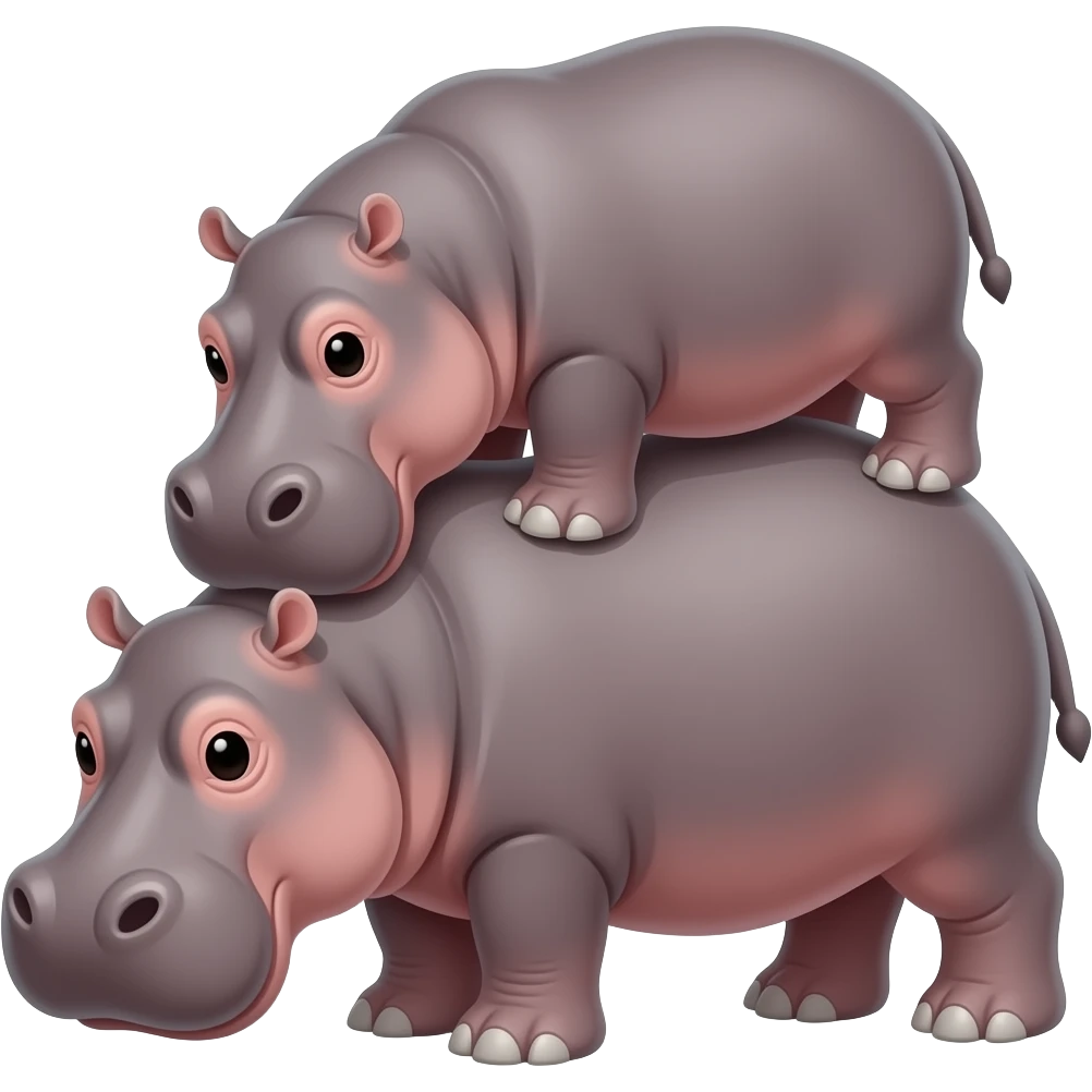hippos mating emoji