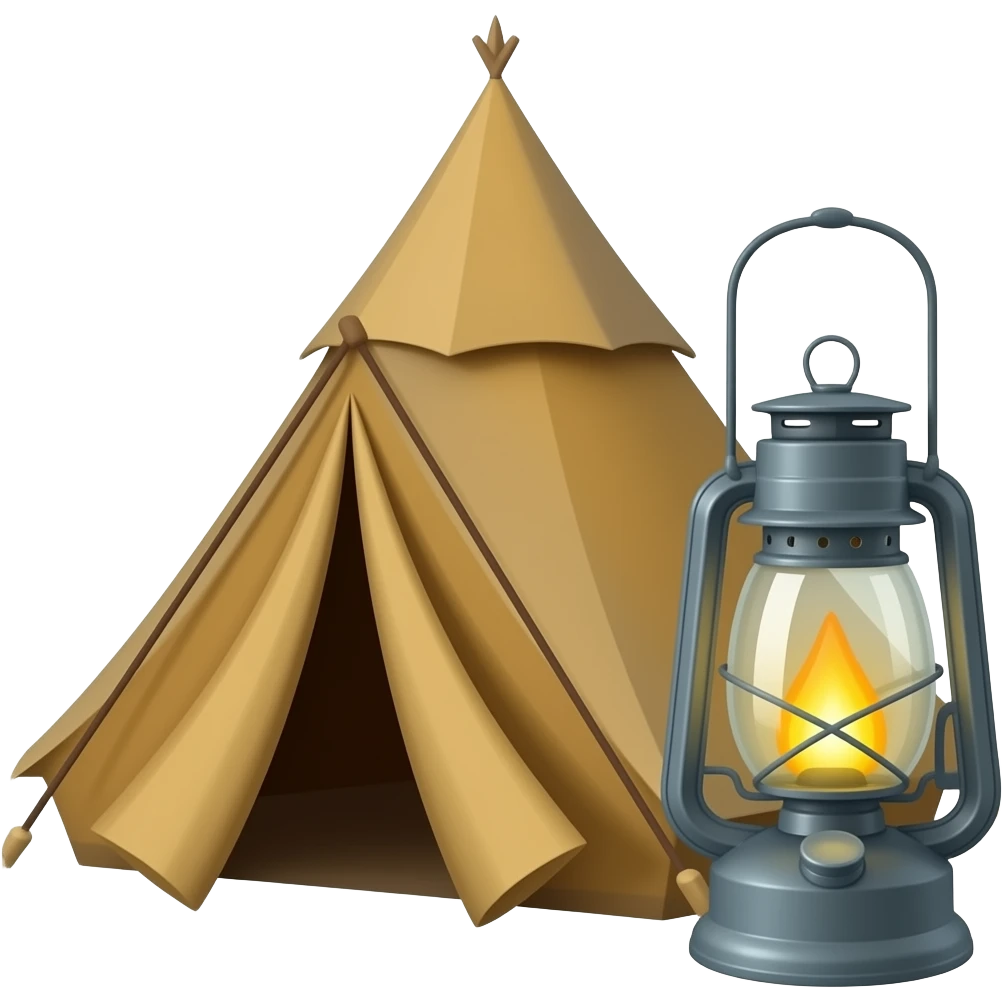 camping lantern emoji