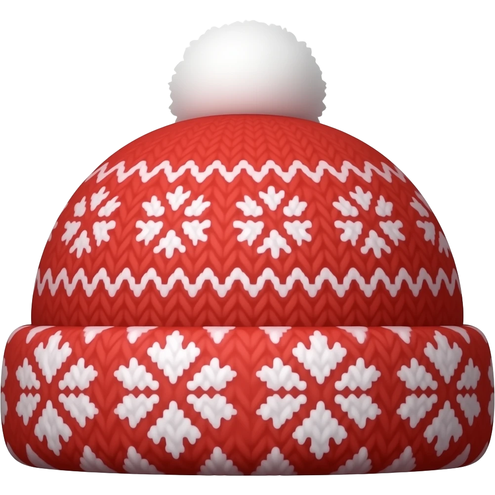 winter red hat emoji