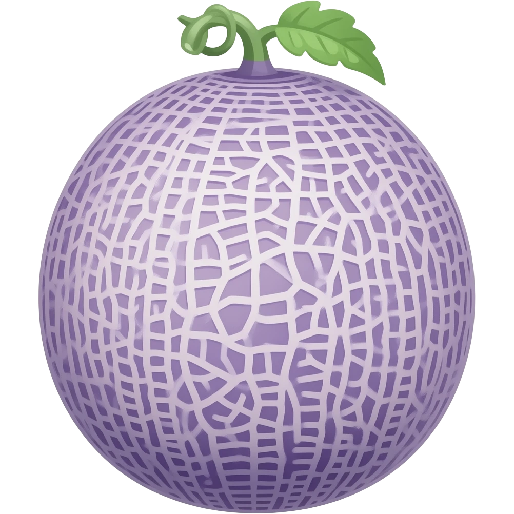 A lavender melon emoji
