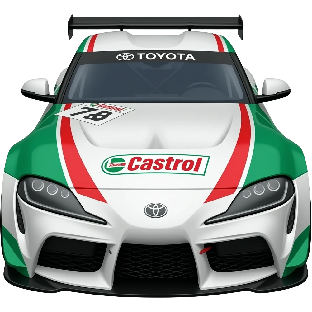 toms castrol toyota supra racing car emoji