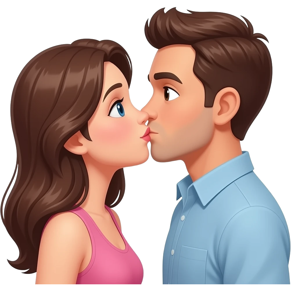 She kissing him emoji