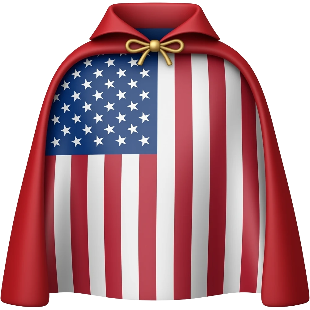 Change your cape for a cape with an American flag emoji